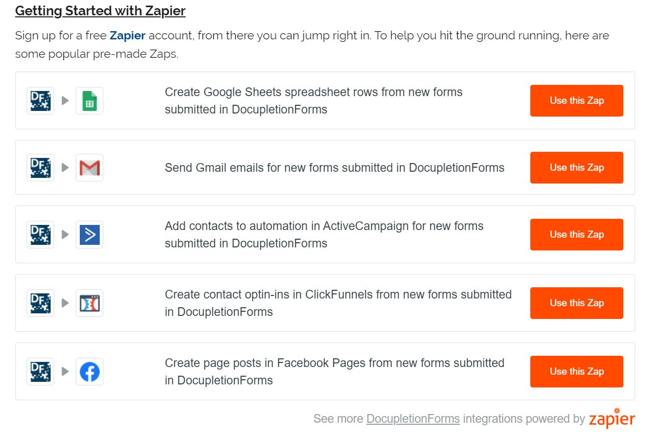 Setup a webhook from your form to your Zapier or Zap using the Direct