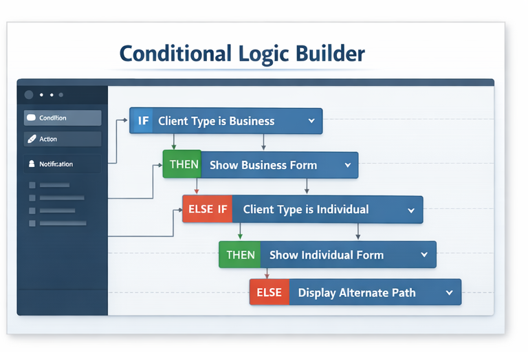 Conditional logic builder interface